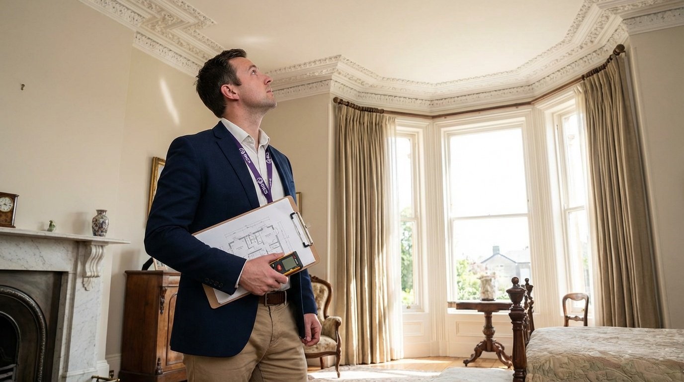 RICS building surveyors conducting property survey in West End London